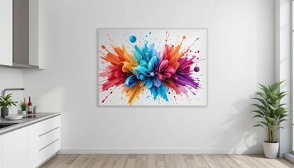 Creative digital explosion art for living areas