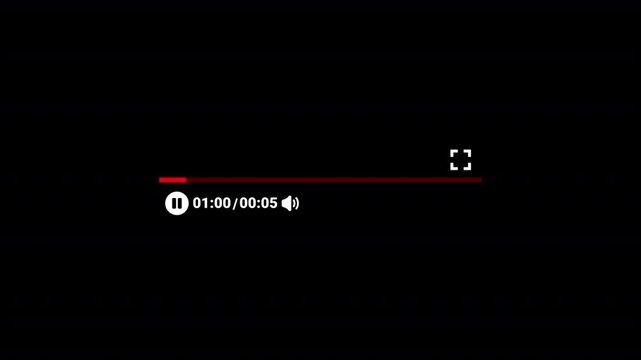  Music player scroll bar button with audio reactor, Music timeline or video track player, Timeline bar moving as song media playing, Audio music timeline bar 
