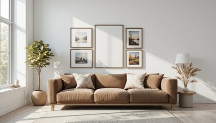 Wide angle aesthetics of modern living rooms