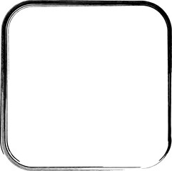 Rounded square brush strokes. Grunge design frames