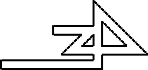 Pixel line creative design digital. Element 8 bit retro