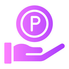 parking gradient icon