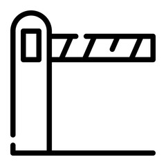 parking barrier line icon