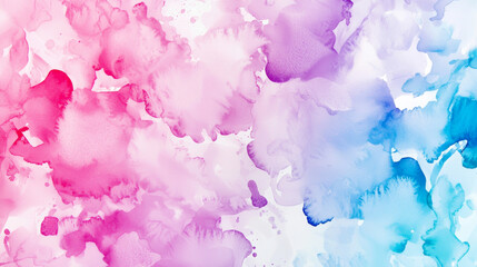 Fototapeta premium Vibrant watercolor abstract art with pink, purple, and blue hues blending beautifully. Perfect for creative projects and backgrounds