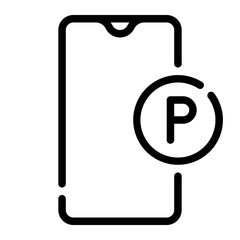 smartphone line icon
