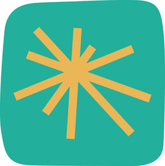 Mid Century Floral Element Set