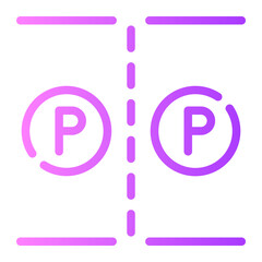 parking area gradient icon