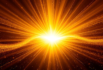 Radiant Burst of Golden Light