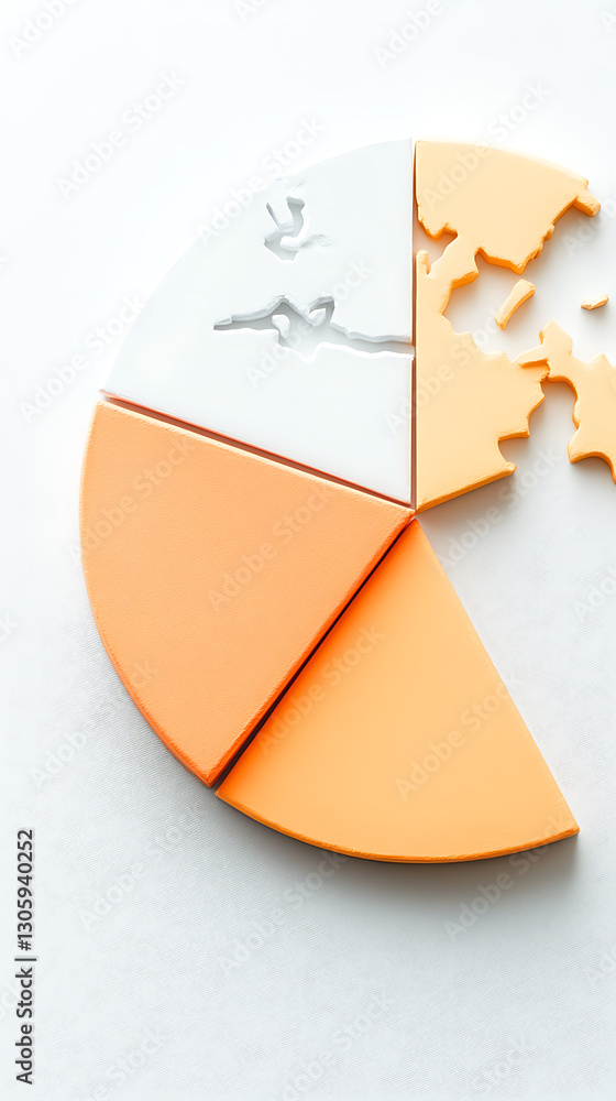 Poster analyzing business performance metrics office setting infographic minimalist environment aerial view