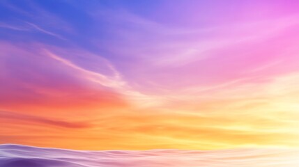 Obraz premium Colorful sunset over snow-covered plains