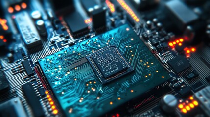 Exploring technology innovations in microchip design laboratory digital art close-up future trends