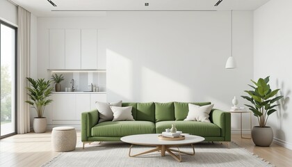 Minimalist space contemporary living room photography