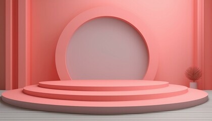 stand podium wall scene pastel color background geometric shape for product display presentation minimal scene for mockup products stage showcase promotion display