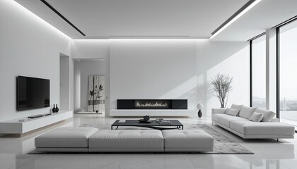 Contemporary minimalist living room design