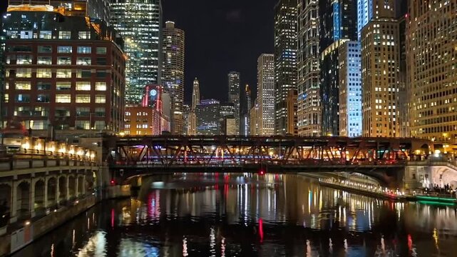 Chicago downtown buildings skyline
