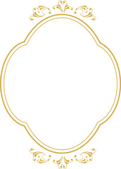 金色の美しい装飾フレームベクター素材