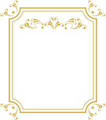 金色の美しい装飾フレームベクター素材