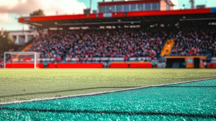 Exciting soccer match at local stadium thrilling game atmosphere sports photography outdoor event close-up view