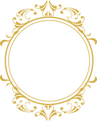 金色の美しい装飾フレームベクター素材