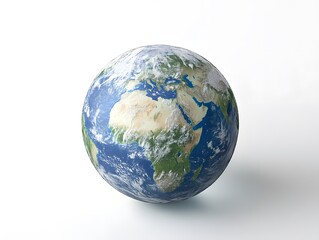 Fototapeta premium A minimalistic 3D Earth featuring smooth gradients and subtle reflective surfaces