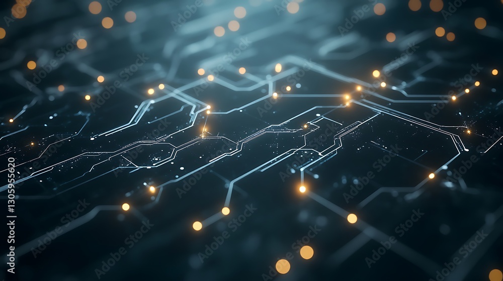 Poster Futuristic smart grid network image with hyper-detailed design featuring advanced technology elements.