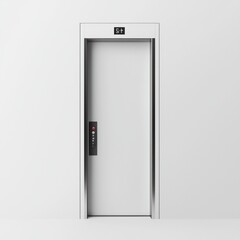 Powerful minimalist design in lift icon on white.