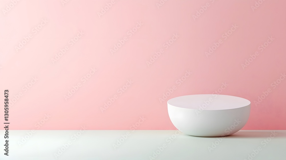 Poster A photo of a minimalist white pie box with a sleek clean design and a blank exterior floating elegantly on a soft pastel background  The simple yet sophisticated packaging makes for a beautiful