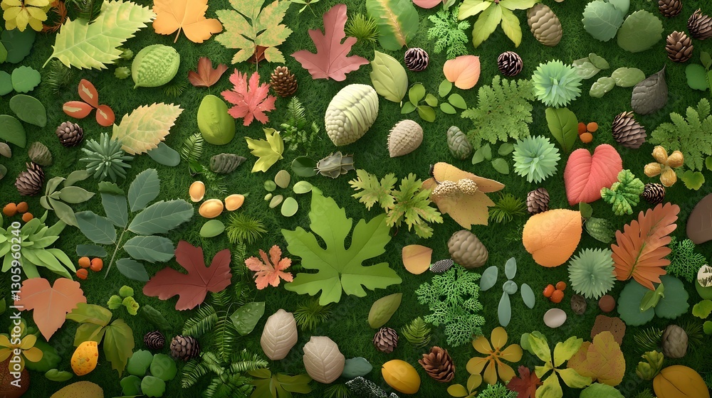 Poster a visually stunning image highlighting the vibrant saturated colors and intricate natural textures o