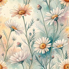 Floral Design with Daisies Close-up Soft Aesthetic Digital Garden Inspiration