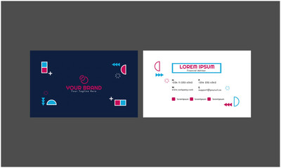 Geometric Shape Card Visit