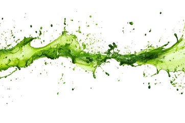 Green splash border line contemporary expression abstract.