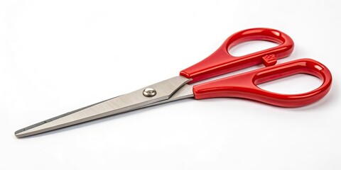 Obraz premium Red Scissors, Sharp Scissors, Cutting Scissors, Isolated Red Scissors, Red Craft Scissors, Office Scissors, Household Scissors, Sewing Scissors
