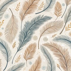Seamless Botanical Patterns Nature-Inspired Designs Digital Art Textile Aesthetic