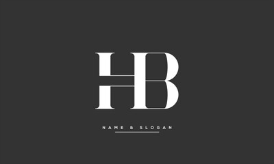 HB, BH, H, B Abstract Letters Logo Monogram