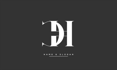 Fototapeta premium CH, HC, C, H Abstract Letters Logo Monogram