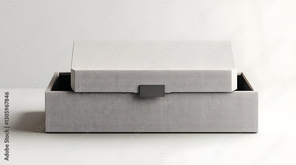 Poster matte grey rigid box with magnetic closure minimalist and elegant storage solution for packaging dis