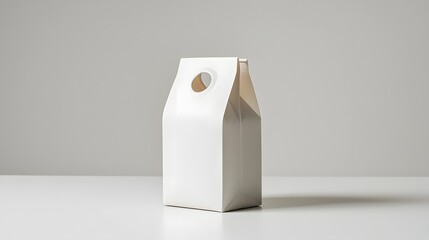 Matte White Flexible Refill Bag with Minimalist Design and Heat Sealed Top Product Packaging Mockup Template in 3D