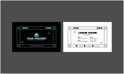Naklejka premium Line Shape Business Card 3