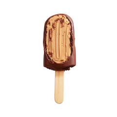 chocolate ice cream isolated