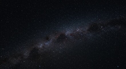 Fototapeta premium Milky Way's Celestial Tapestry: A captivating glimpse of the Milky Way galaxy unfolds, a dazzling display of stars, nebulae, and cosmic dust against a deep, velvety night sky.
