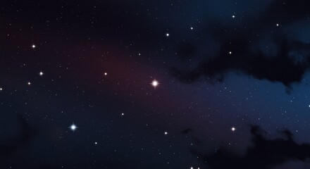 Naklejka premium Celestial Canvas: A luminous spectacle of stars and celestial bodies unfolds against a backdrop of deep blues, purples, and blacks, capturing the infinite wonder of the cosmos.