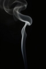 Abstract White Smoke Trails on Dark Background, a Study in Ethereal Forms and Gradients