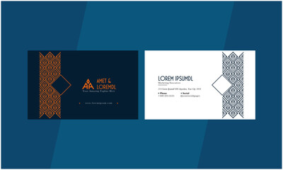 Graphic Design Geometric Card Visit