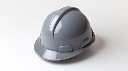 Obraz premium Gray hard hat safety construction site studio background