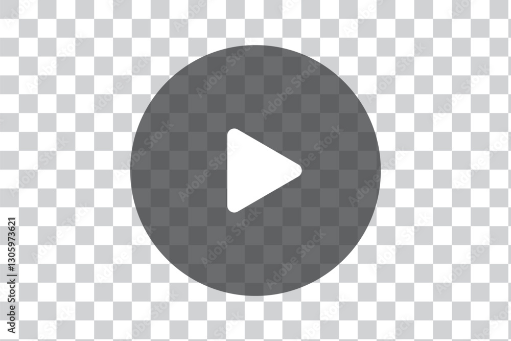 Aufkleber play video sign or button vector. transparent play button isolated on transparent background. vector