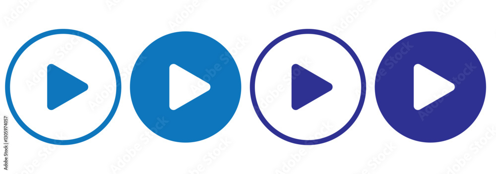 Poster play video sign or button vector. transparent play button isolated on transparent background. vector
