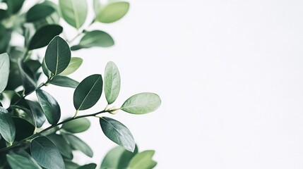 Lush green leaves, bright background, nature's beauty, plant photography, ideal for blogs