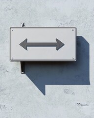 Opposite Directions Sign on Wall