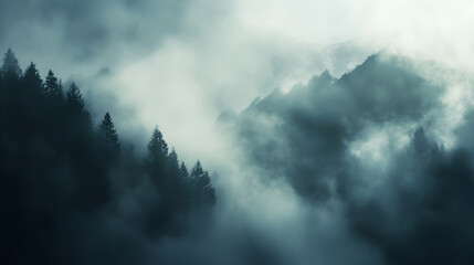 landscape texture with deep shadows and soft mist 