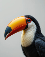 Naklejka premium Vibrant Beauty: The Bold Colors and Charisma of Toucans